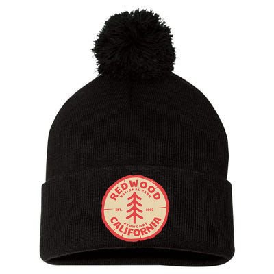 Redwood Trees In The National Forest TShirt Pom Pom 12in Knit Beanie