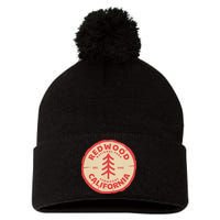 Redwood Trees In The National Forest TShirt Pom Pom 12in Knit Beanie