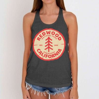 Redwood Trees In The National Forest TShirt Women's Knotted Racerback Tank