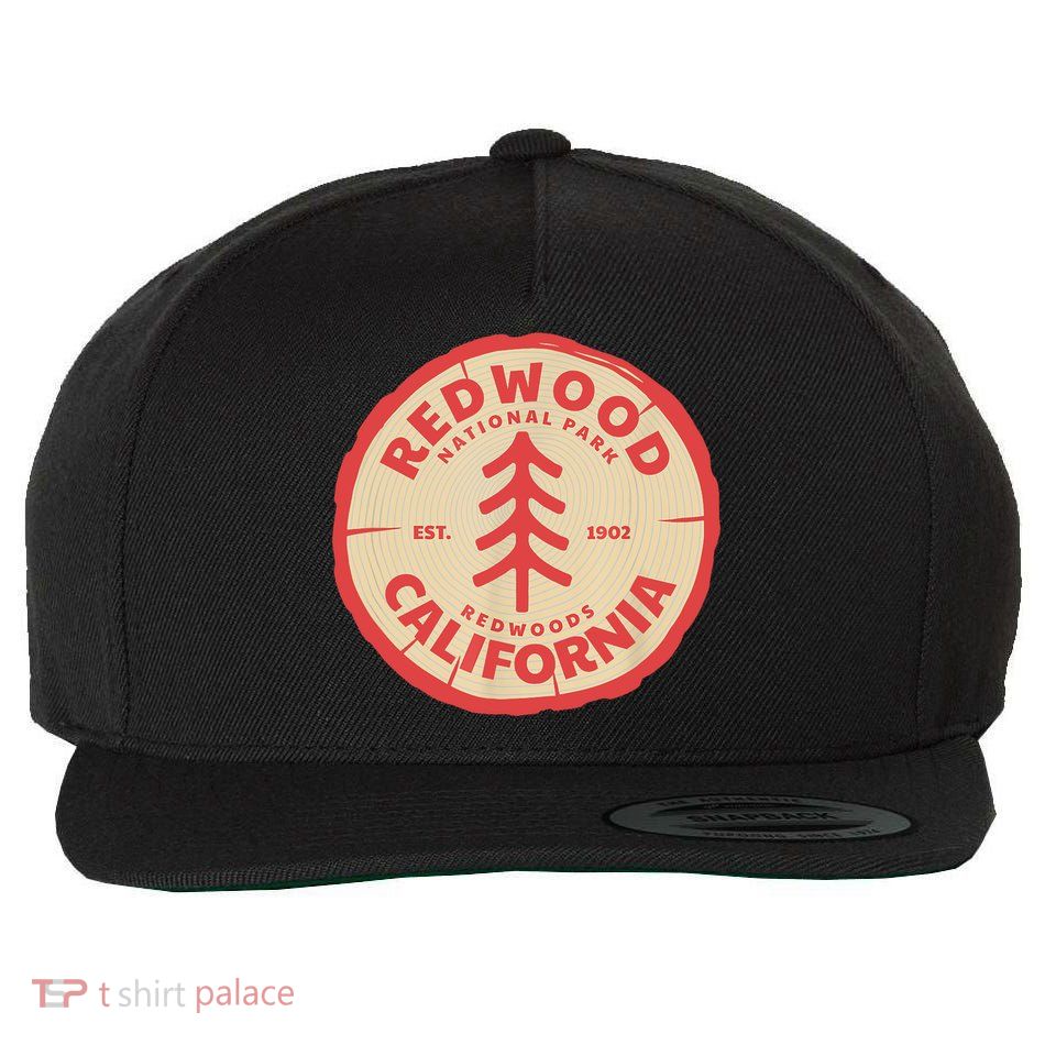 Redwood Trees In The National Forest TShirt Wool Snapback Cap