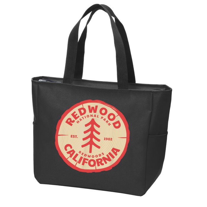 Redwood Trees In The National Forest TShirt Zip Tote Bag