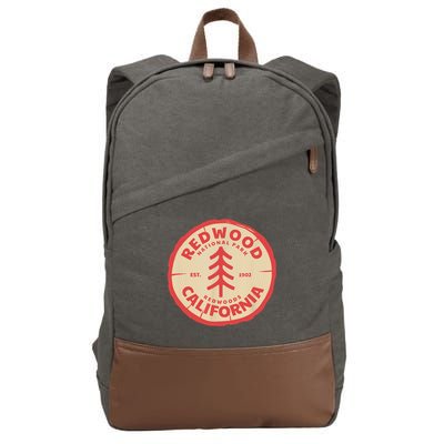 Redwood Trees In The National Forest TShirt Cotton Canvas Backpack