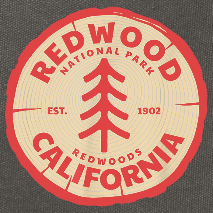 Redwood Trees In The National Forest TShirt Cotton Canvas Backpack