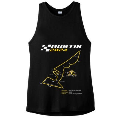 Race Track In Austin Formula Racing Circuits Sport Ladies PosiCharge Tri-Blend Wicking Tank
