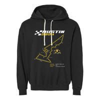 Race Track In Austin Formula Racing Circuits Sport Garment-Dyed Fleece Hoodie