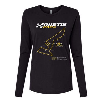 Race Track In Austin Formula Racing Circuits Sport Womens Cotton Relaxed Long Sleeve T-Shirt