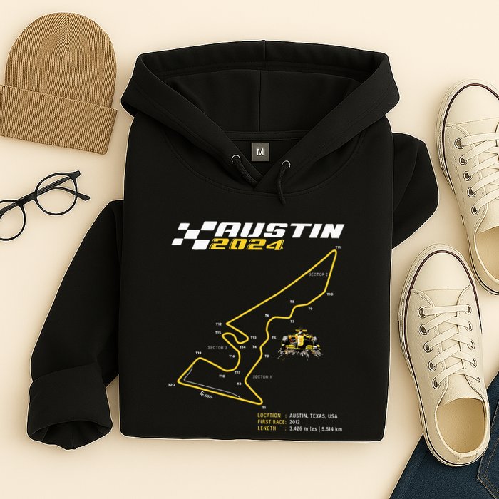 Race Track In Austin Formula Racing Circuits Sport Hoodie