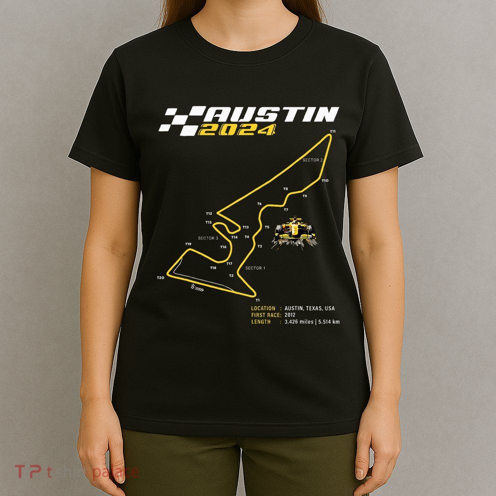 Race Track In Austin Formula Racing Circuits Sport T-Shirt