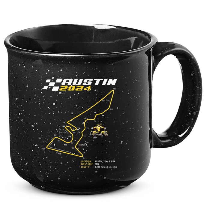 Race Track In Austin Formula Racing Circuits Sport 15oz Campfire Ceramic Mug