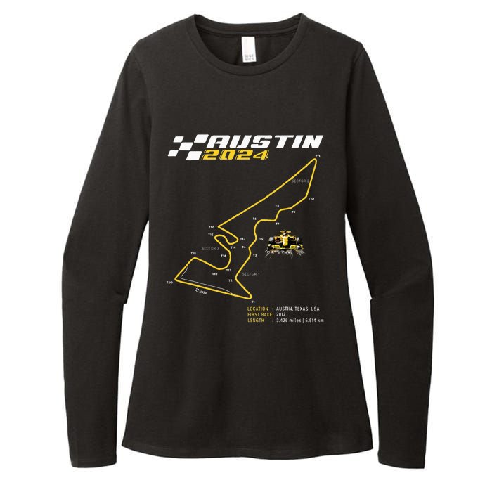 Race Track In Austin Formula Racing Circuits Sport Womens CVC Long Sleeve Shirt