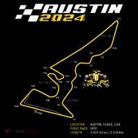 Race Track In Austin Formula Racing Circuits Sport 16 in Basic Backpack
