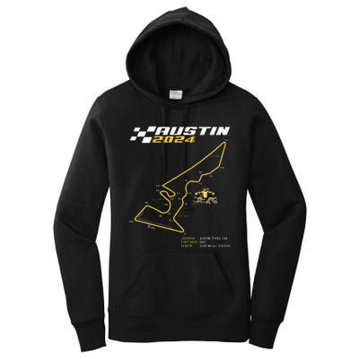 Race Track In Austin Formula Racing Circuits Sport Women's Pullover Hoodie