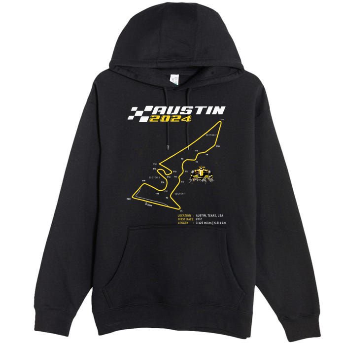 Race Track In Austin Formula Racing Circuits Sport Premium Pullover Hoodie