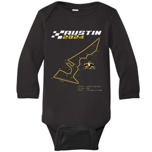 Race Track In Austin Formula Racing Circuits Sport Baby Long Sleeve Bodysuit