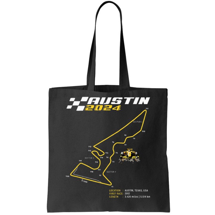 Race Track In Austin Formula Racing Circuits Sport Tote Bag