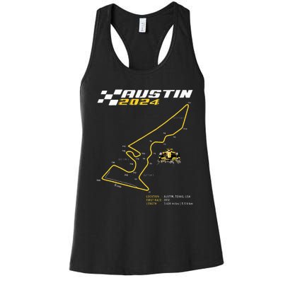 Race Track In Austin Formula Racing Circuits Sport Women's Racerback Tank