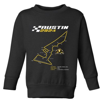 Race Track In Austin Formula Racing Circuits Sport Toddler Sweatshirt