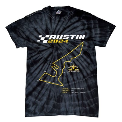 Race Track In Austin Formula Racing Circuits Sport Tie-Dye T-Shirt