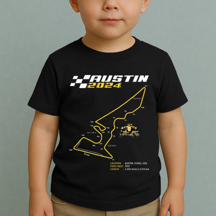 Race Track In Austin Formula Racing Circuits Sport Toddler T-Shirt