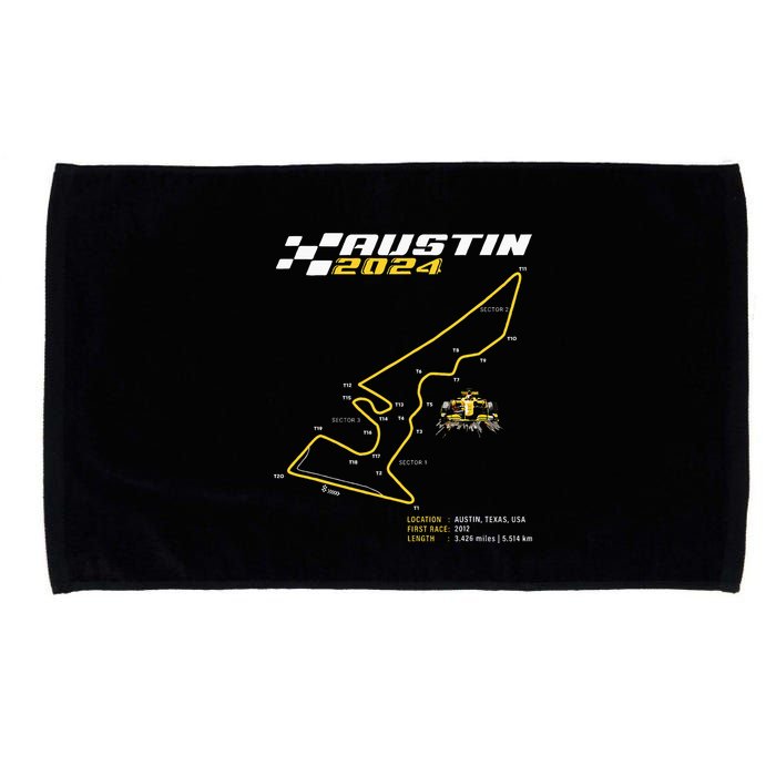 Race Track In Austin Formula Racing Circuits Sport Microfiber Hand Towel