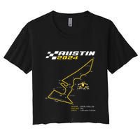 Race Track In Austin Formula Racing Circuits Sport Women's Crop Top Tee