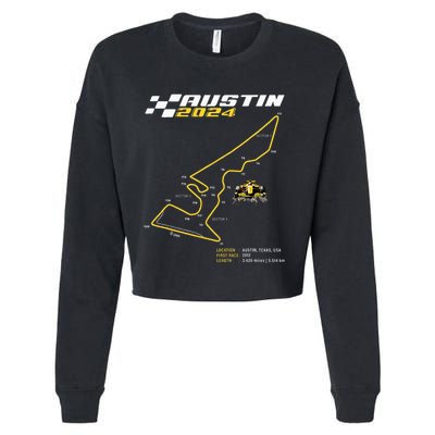 Race Track In Austin Formula Racing Circuits Sport Cropped Pullover Crew
