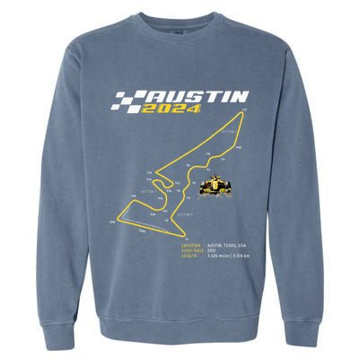 Race Track In Austin Formula Racing Circuits Sport Garment-Dyed Sweatshirt