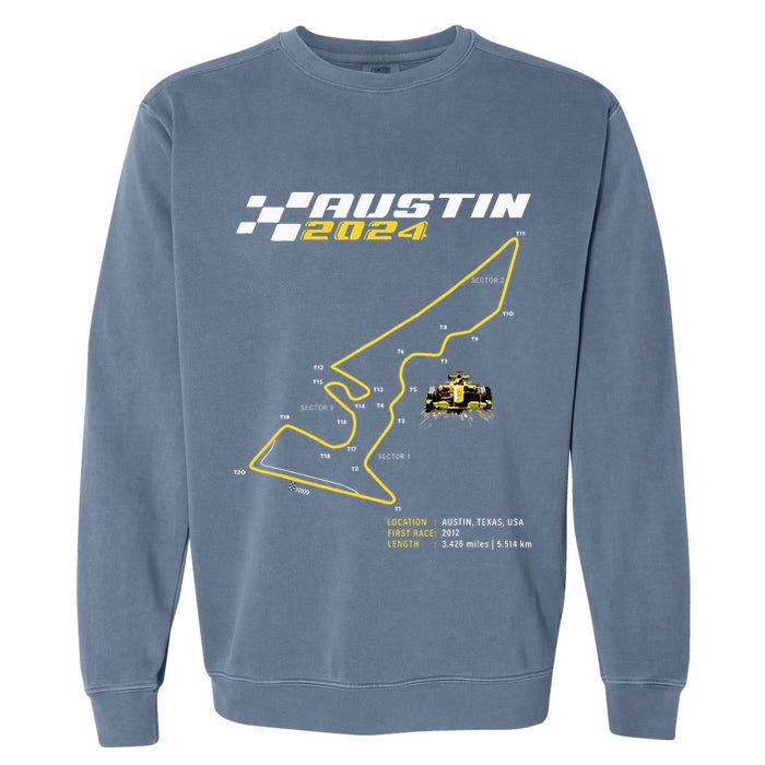 Race Track In Austin Formula Racing Circuits Sport Garment-Dyed Sweatshirt