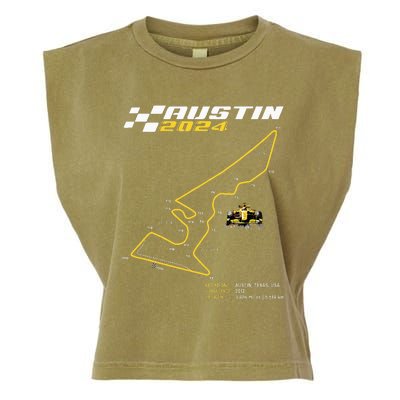 Race Track In Austin Formula Racing Circuits Sport Garment-Dyed Women's Muscle Tee