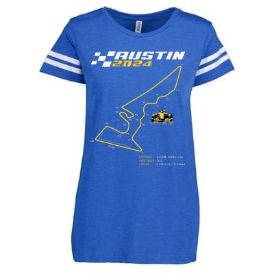 Race Track In Austin Formula Racing Circuits Sport Enza Ladies Jersey Football T-Shirt