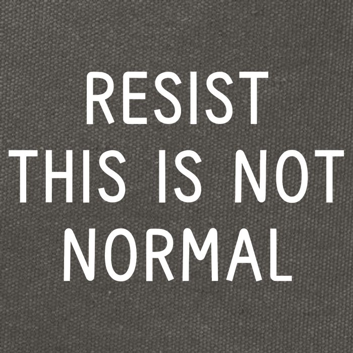 Resist This Is Not Normal Cotton Canvas Backpack