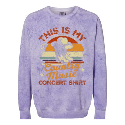 Retro This Is My Concert Country Music Lover Colorblast Crewneck Sweatshirt