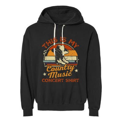 Retro This Is My Concert Country Music Lover Garment-Dyed Fleece Hoodie