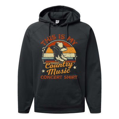 Retro This Is My Concert Country Music Lover Performance Fleece Hoodie