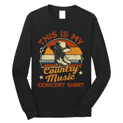 Retro This Is My Concert Country Music Lover Long Sleeve Shirt