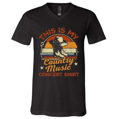 Retro This Is My Concert Country Music Lover V-Neck T-Shirt