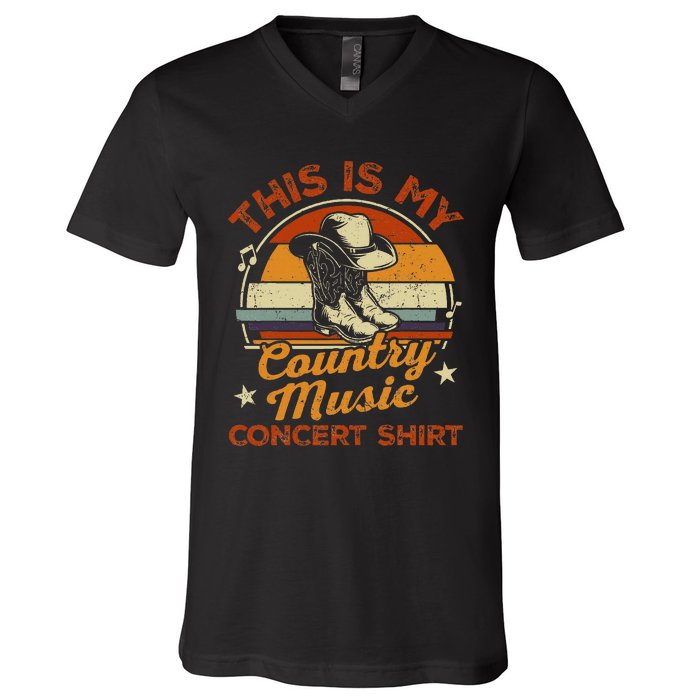 Retro This Is My Concert Country Music Lover V-Neck T-Shirt