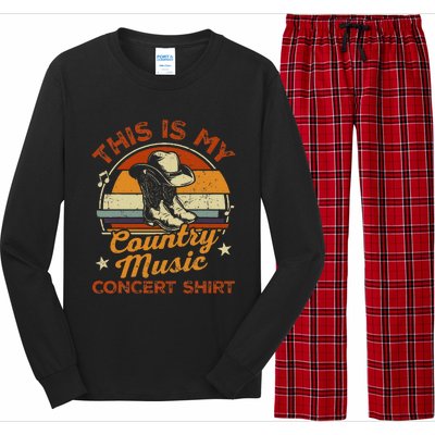 Retro This Is My Concert Country Music Lover Long Sleeve Pajama Set