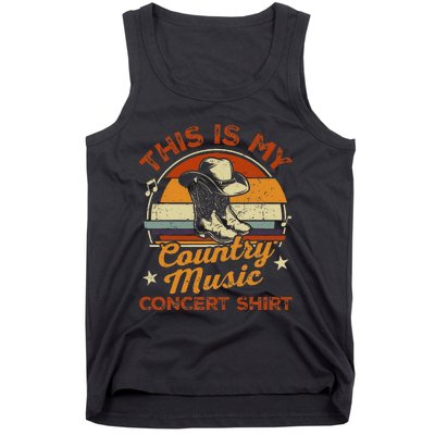 Retro This Is My Concert Country Music Lover Tank Top