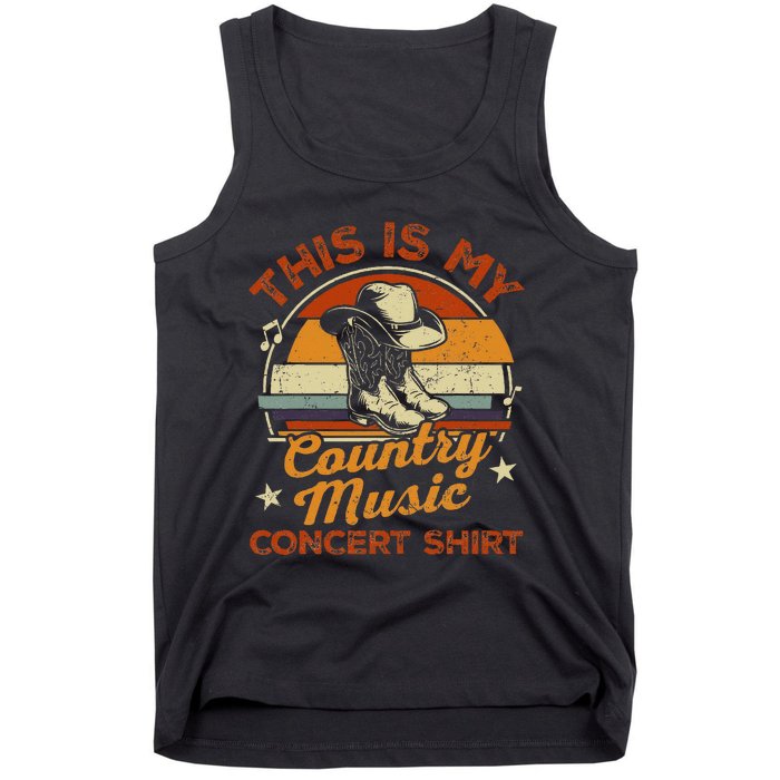 Retro This Is My Concert Country Music Lover Tank Top