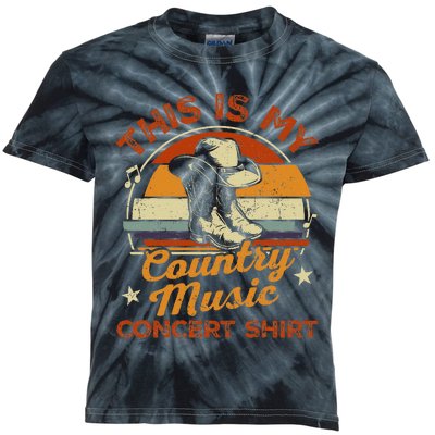 Retro This Is My Concert Country Music Lover Kids Tie-Dye T-Shirt