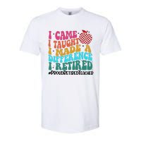 Retired Teacher I Came I Taught I Loved I Retired Softstyle® CVC T-Shirt