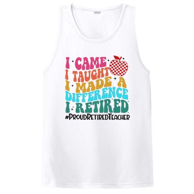 Retired Teacher I Came I Taught I Loved I Retired PosiCharge Competitor Tank