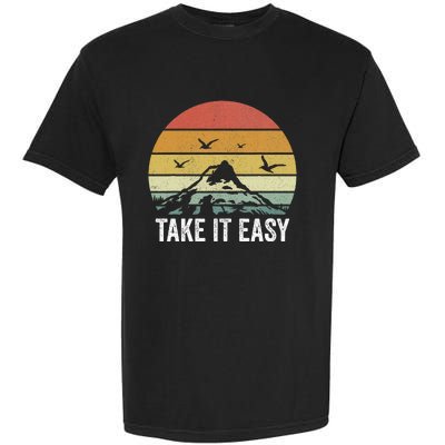 Retro Take It Easy Vintage Outdoors Camping Garment-Dyed Heavyweight T-Shirt