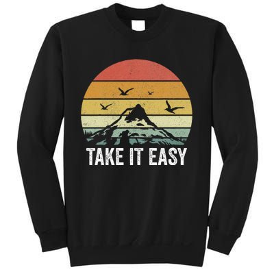 Retro Take It Easy Vintage Outdoors Camping Sweatshirt