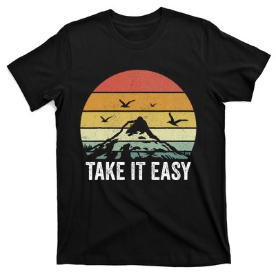 Retro Take It Easy Vintage Outdoors Camping T-Shirt