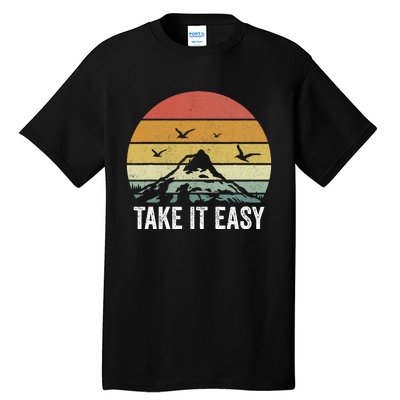 Retro Take It Easy Vintage Outdoors Camping Tall T-Shirt