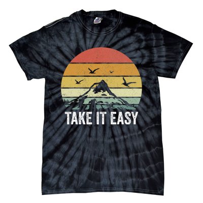 Retro Take It Easy Vintage Outdoors Camping Tie-Dye T-Shirt