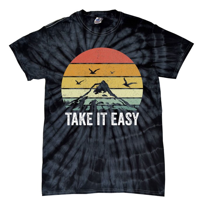 Retro Take It Easy Vintage Outdoors Camping Tie-Dye T-Shirt