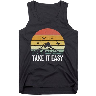 Retro Take It Easy Vintage Outdoors Camping Tank Top